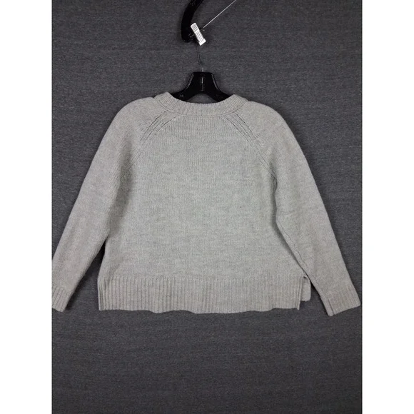 Madewell Womens Sweater Medium Gray El Rancho Merino Wool Boxy Casual Crew - Picture 7 of 8